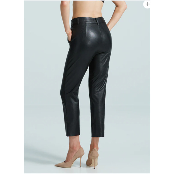 COMMANDO NWT Faux Leather 7/8 Trouser in Black // XL - Picture 4 of 12